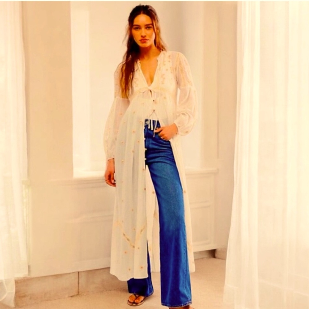 New Free People Chasin’ Spring Maxi Bodysuit Dress